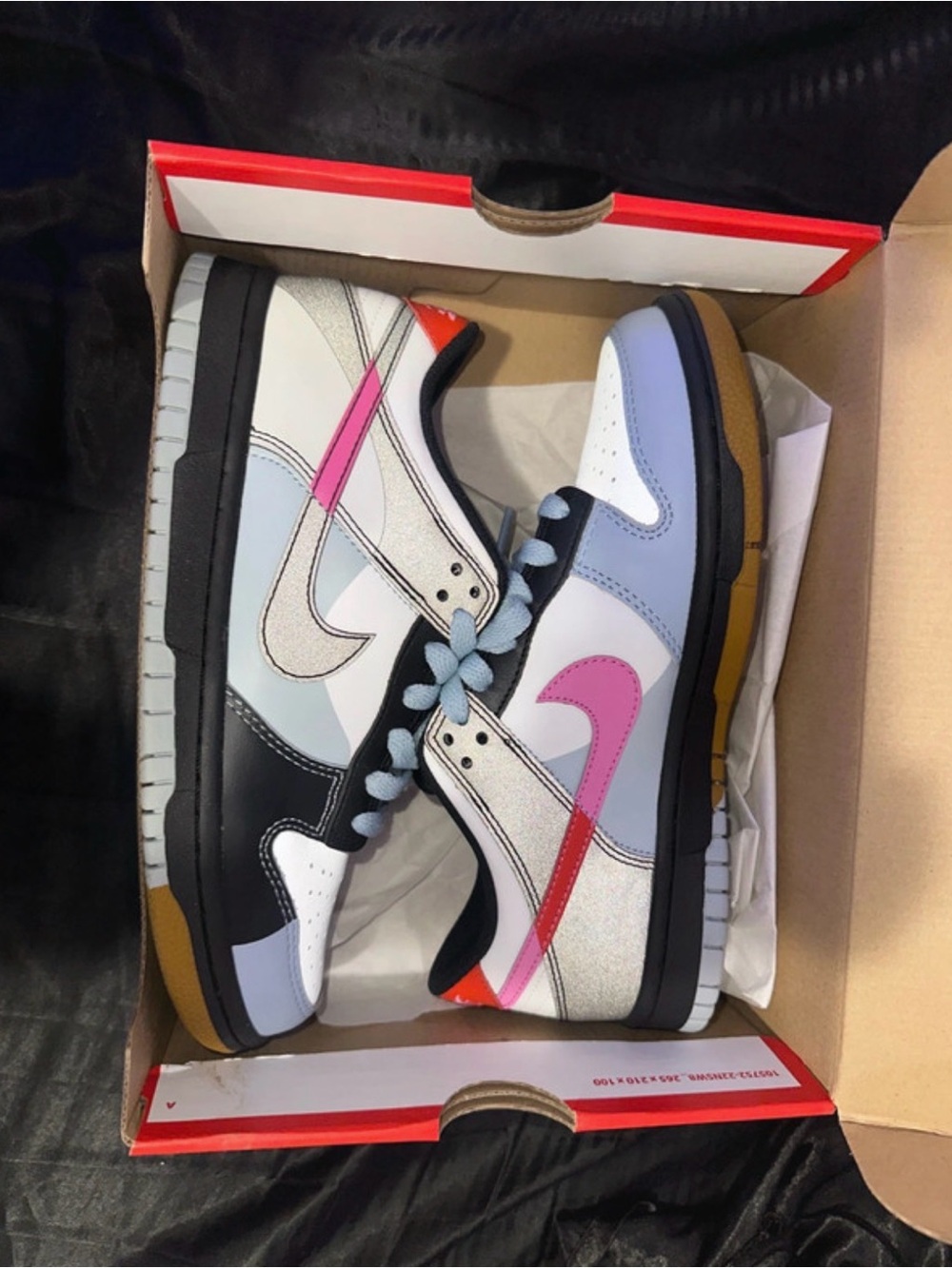 Nike Women’s Multi-Color Low-Top Sneakers - Pink, Light Blue & White
